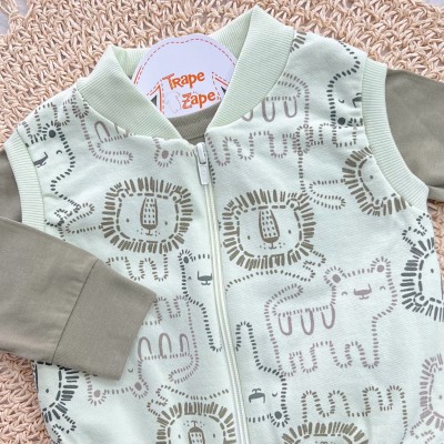Conj. Colete, Blusa Manga Longa Tiger e Calça de Moletom - Verde e Verde Musgo